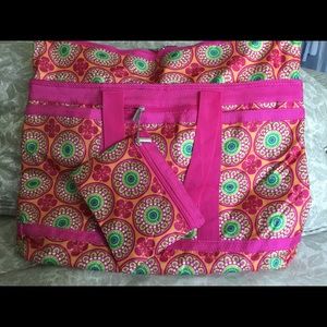 Aphorism nylon shopping tote